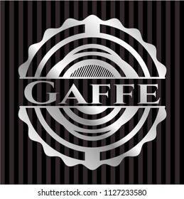 Gaffe silver badge or emblem