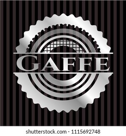 Gaffe silvery shiny emblem