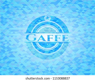 Gaffe sky blue emblem with mosaic background