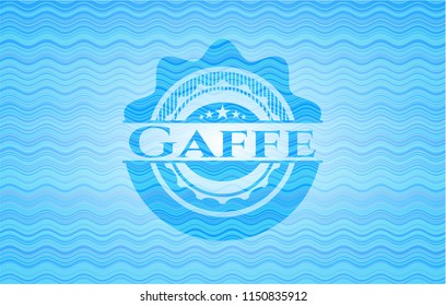 Gaffe water wave concept badge.