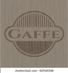 Gaffe wood icon or emblem