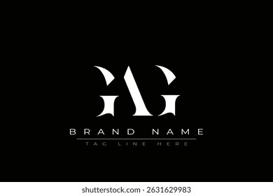 Diseño de logotipo de carta abstracta GAG. Este logotipo está diseñado por tres letras abstractas.