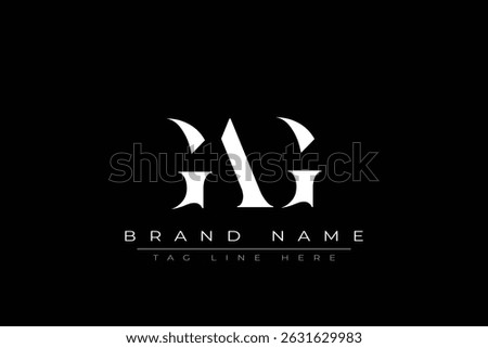 GAG abstract letter logo design. This logo is designed by three abstract letters.
