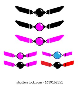 Gag BDSM set vector icon