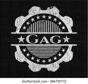 Gag with chalkboard texture