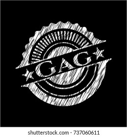Gag with chalkboard texture