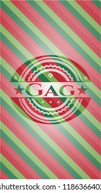 Gag christmas badge.