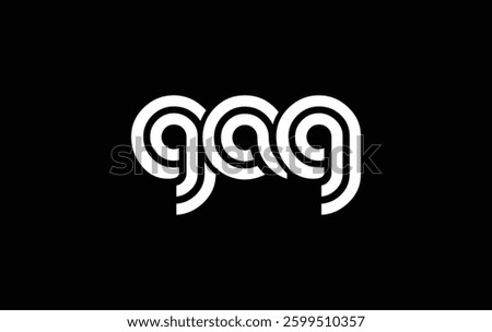 GAG Creative Unique Modern Letter Logo Design. Stylized logo featuring a unique letter design, presenting abstract minimalist aesthetics and modern appeal.