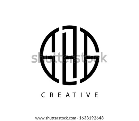 GAG initial letters looping linked circle monogram logo design