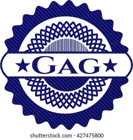 Gag with jean texture