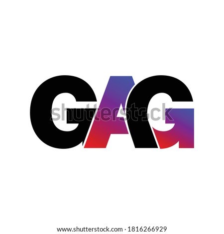 GAG letter monogram logo design vector