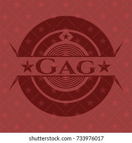 Gag retro red emblem