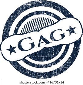 Gag with rubber seal texture