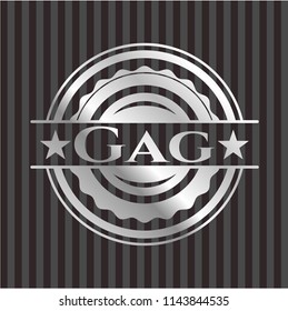Gag silver emblem or badge