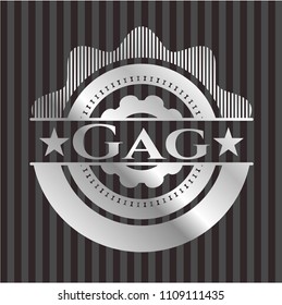 Gag silver shiny badge