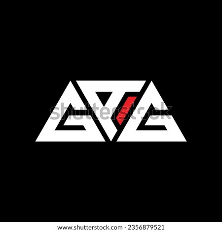 GAG triangle letter logo design with triangle shape. GAG triangle logo design monogram. GAG triangle vector logo template with red color. GAG triangular logo Simple, Elegant, and Luxurious design.