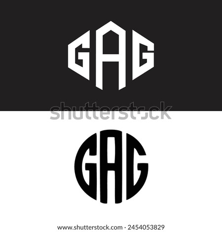 GAG triangle letter logo design with triangle shape. GAG triangle logo design monogram. GAG triangle vector logo template with red color. GAG triangular logo Simple, Elegant, and Luxurious design.