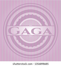 Gaga pink emblem. Retro
