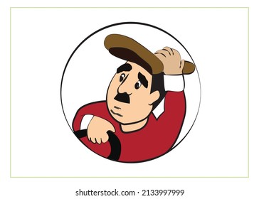 
Gagash of Azerbaijan driving and holding a cap