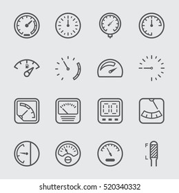 Gage And Meter Line Icon