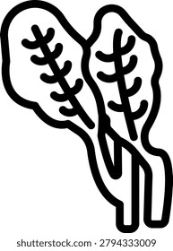 Gai Lan Vector Design Icon Style