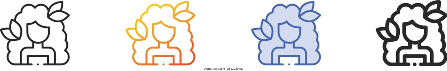 gaia icon.Thin Linear, Gradient, Blue Stroke and bold Style Design Isolated On White Background