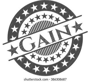 Gain drawn in pencil