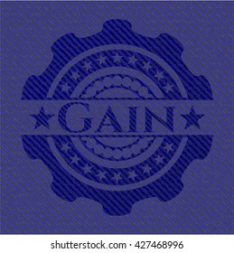 Gain emblem with denim high quality background