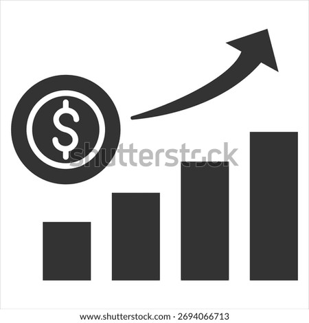 Gain Glyph Icon Vector Illustration