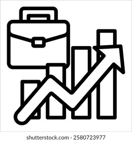 Gain Graph Icon Element For Design