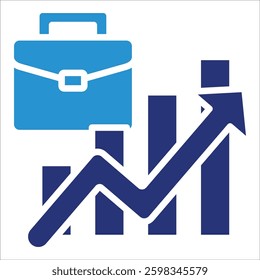 Gain Graph Icon Element For Design