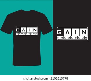 Conocimiento, Typografía Diseño de camisetas, retro, vintage, estilo, impresión