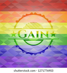 Gain lgbt colors emblem 