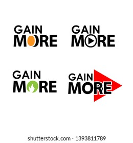 Gain more. Creative lettering vector illustration. illustration in vector format.	