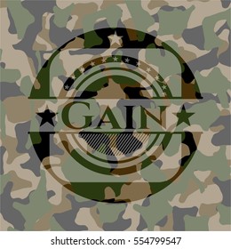 Gain on camouflage pattern