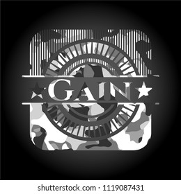 Gain on grey camouflage texture