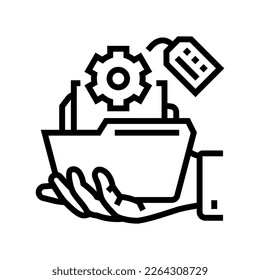 gain professional experience business line icon vector. gain professional experience business sign. isolated contour symbol black illustration