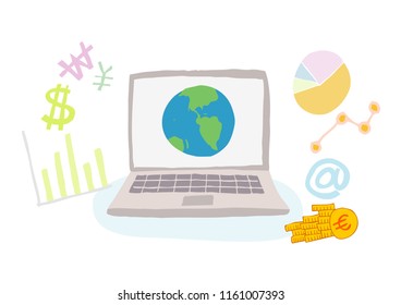 Gain profits by importing and exporting transactions through the computer network.use a computer network to generate profits for a company.achieve worldwide results
