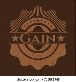 Gain realistic wooden emblem