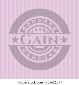 Gain retro style pink emblem