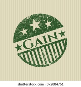 Gain rubber stamp with grunge texture