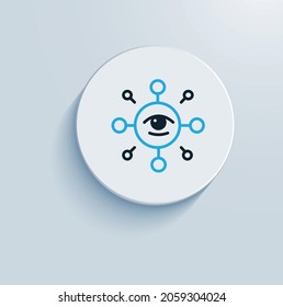 Gain Visibility Track Icon Vector Design