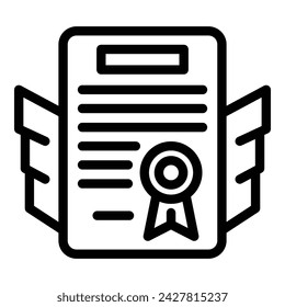 Gewinnen neuer Fähigkeiten Symbol Gliederungsvektor. Lernkompetenz. Talentverbesserung