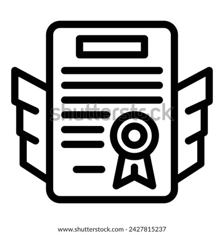 Gaining new ability icon outline vector. Learning competence. Talent enhancement progress