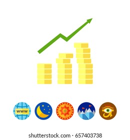 Gaining profit icon