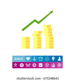 Gaining profit icon