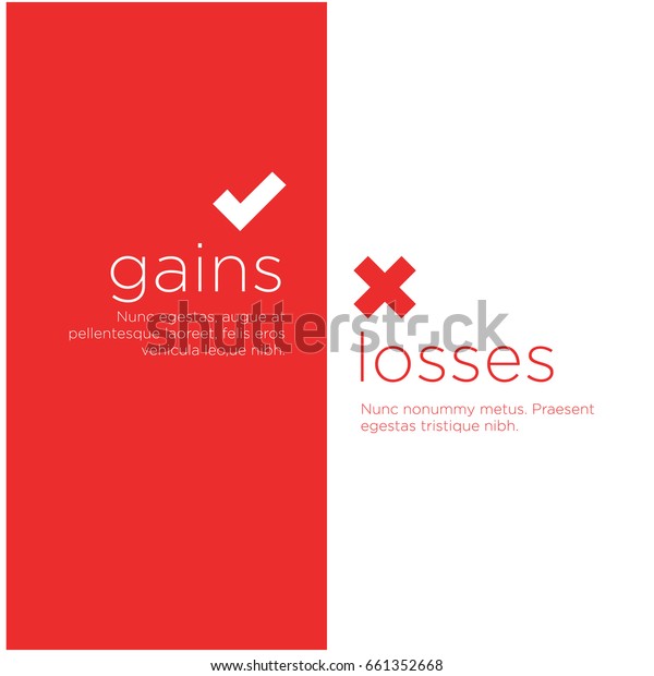 Gains Losses Text Template Stock Vector (Royalty Free) 661352668 ...