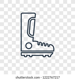 Gaiters concept vector linear icon isolated on transparent background, Gaiters concept transparency concept in outline style