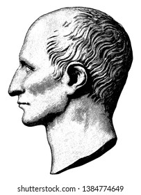 Gaius Iulius Caesar, 100 BC-44 BC, He Was A Roman Politician And General Who Played A Critical Role In The Events That Led To The Demise Of The Roman Republic And The Rise Of The Roman Empire, Vintage