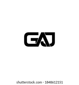 gaj letter original monogram logo design